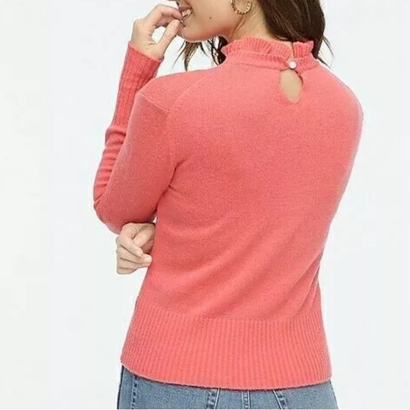 J. Crew Wool-blend Ruffleneck Sweater NWT Size Small - Picture 4 of 9